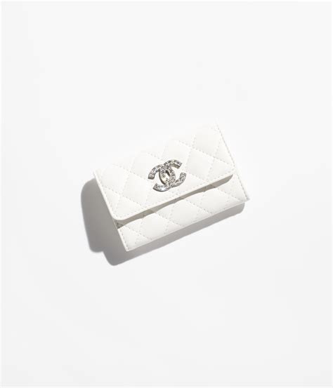 chanel 6 key holder silver lambskin|Chanel card holder.